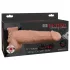 Pipedream Fetish Strap-On 9 - dildo cu centură, gol pe interior, care stropește (culoare naturală)