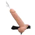 Pipedream Fetish Strap-On 9 - dildo cu centură, gol pe interior, care stropește (culoare naturală)