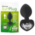 You2Toys - dop anal cu piatră albă - silicon negru