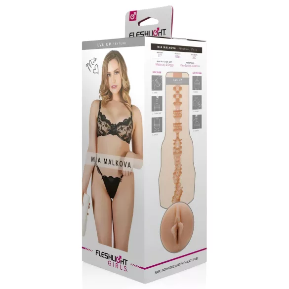 Fleshlight Mia Malkova LVL Up - masturbator vagin realist - material natur