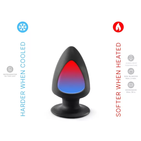 Silexd S - dildo anal modelabil - 9 cm (negru)