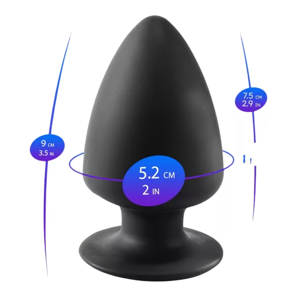Silexd S - dildo anal modelabil - 9 cm (negru)