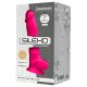 Silexd 7 - Dildo ventuză cu testicule - 17,5cm (roz)