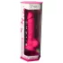 Silexd 7 - dildo cu ventuză, cu testicule - 17,5 cm (roz)