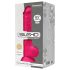Silexd 9.5 - Dildo cu ventuză și testicule - 24cm (roz)