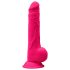 Silexd 9.5 - Dildo cu ventuză și testicule - 24cm (roz)