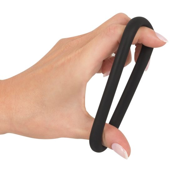 Black Velvet - inel de silicon pentru penis (negru) - 5cm