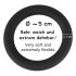 Inel din silicon Black Velvet - negru, 5cm