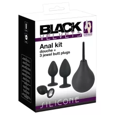 Black Velvets - set de dopuri anale (4 piese, negru)