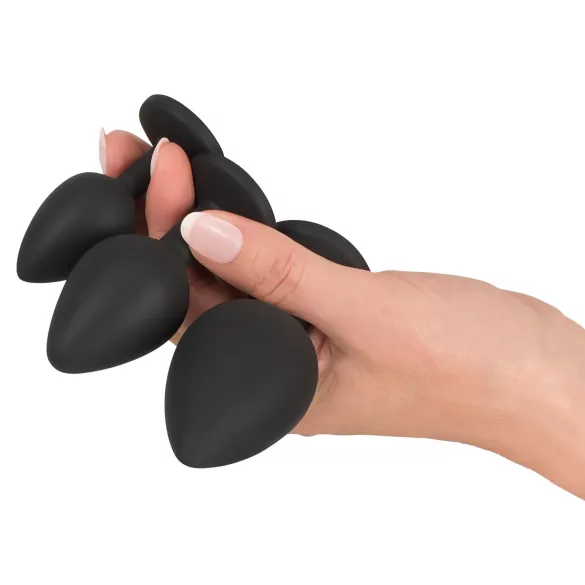Black Velvets - set de dopuri anale (4 piese, negru)