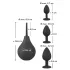 Black Velvets - set plug anal - 4 piese - silicon negru