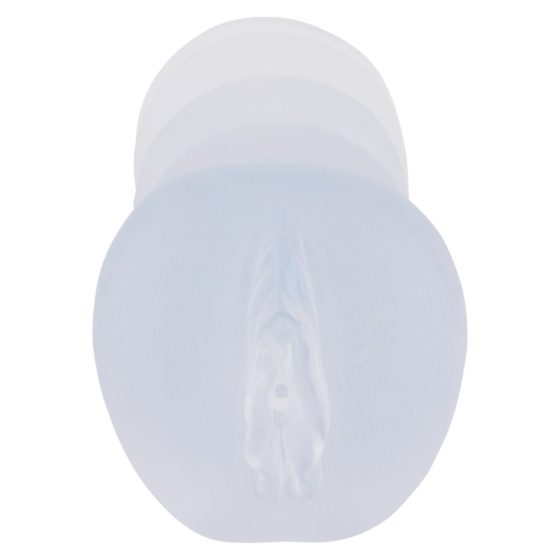 STROKER - masturbator artificial, cu inel pentru penis (alb ca laptele)