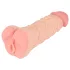 Nature Skin - vagin artificial și husă penis 2în1 - silicon bej