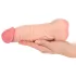 Nature Skin - vagin artificial și husă penis 2în1 - silicon bej