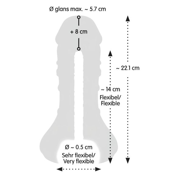 Nature Skin - vagin artificial și husă penis 2în1 - silicon bej