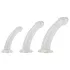 Crystal Clear - set dildo anal cu gland - 3 piese - transparent
