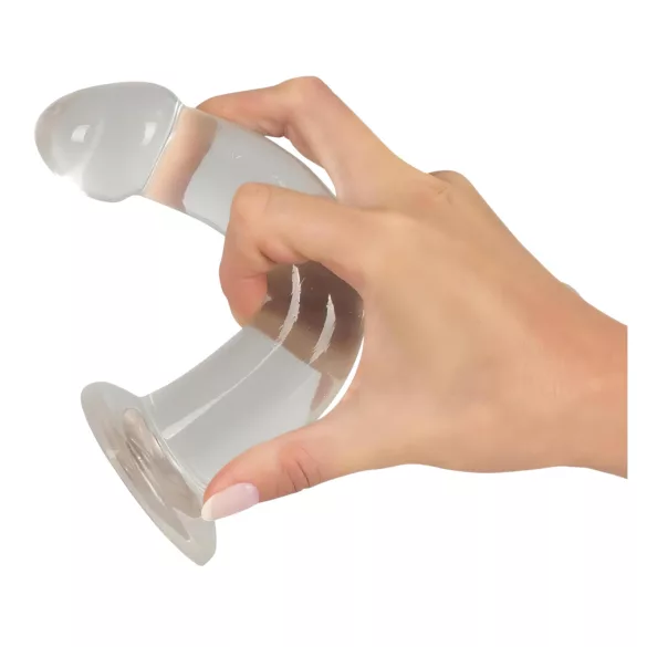 Crystal Clear - set dildo anal cu gland - 3 piese - transparent