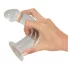 Crystal Clear - set dildo anal cu gland - 3 piese - transparent
