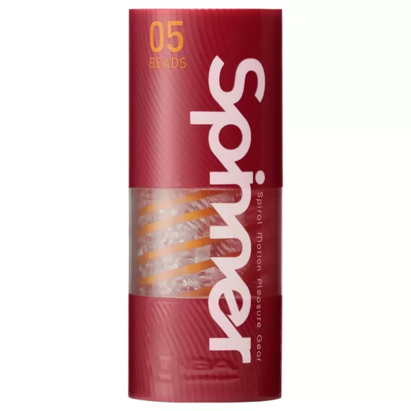 TENGA Spinner Beads - masturbator bărbați - canal texturat - transparent