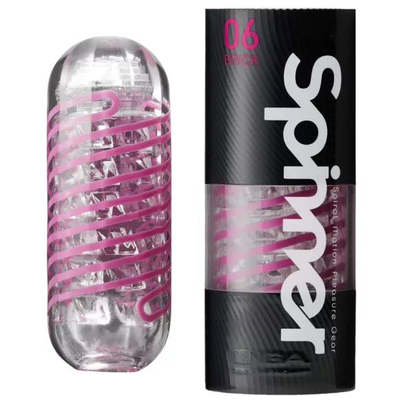 TENGA Spinner Brick - masturbator rotativ - transparent