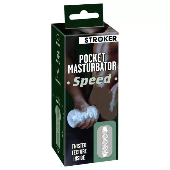 STROKER Speed - masturbator tip popou - canal texturat - transparent