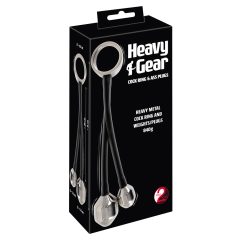   You2Toys Heavy Gear - Inel penian cu greutăți anale (negru-argintiu)