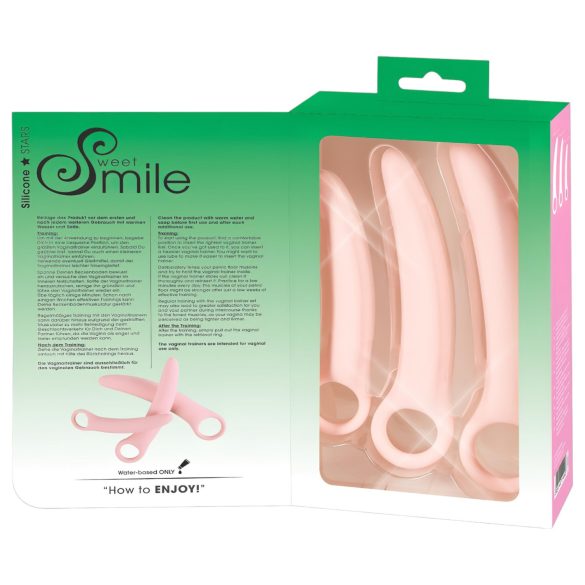 SMILE - Set dilatatoare vaginale - 3 piese - silicon roz