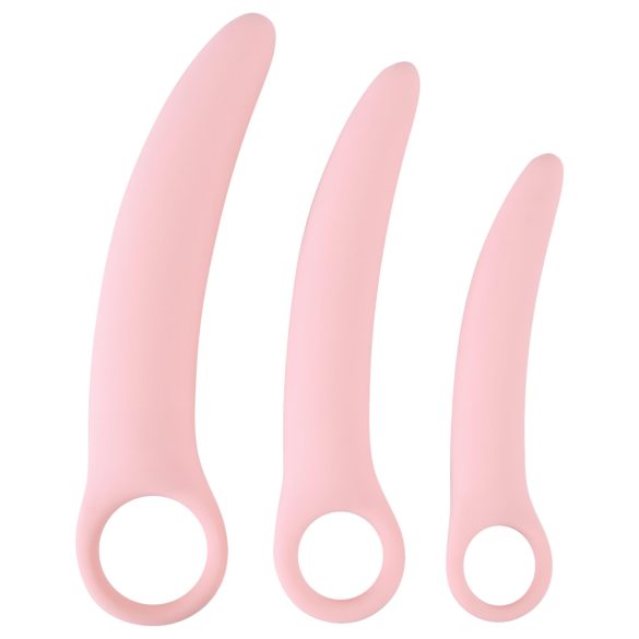 SMILE - Set dilatatoare vaginale - 3 piese - silicon roz