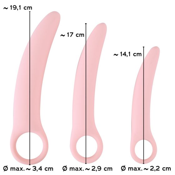 SMILE - Antrenori Vaginali - set dildo - roz (3 piese)