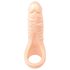 Realistixxx - dildo realist dublu cu inel pentru penis - silicon natur