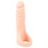 Realistixxx - dildo realist dublu cu inel pentru penis - silicon natur