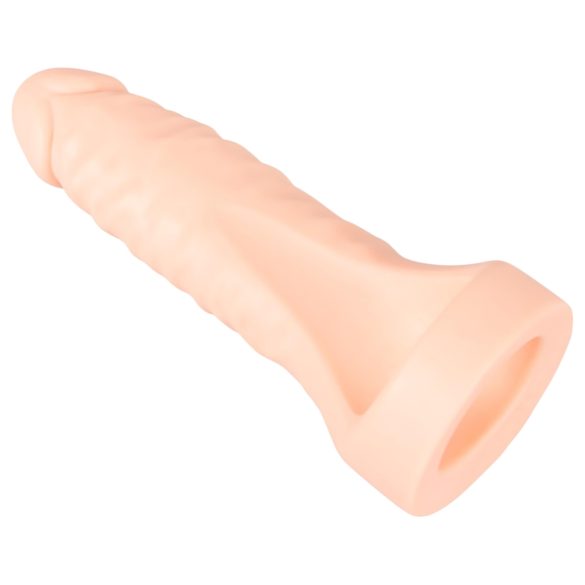 Realistixxx - dildo realist dublu cu inel pentru penis - silicon natur