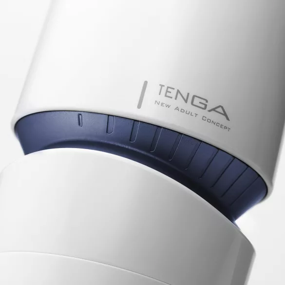 TENGA Aero - masturbator tip gură cu super sucțiune - alb-albastru