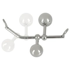   You2Toys Bondage Plugs - bile de metal cu expansiune (149g) - argintiu