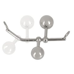   You2Toys Bondage Plugs - sfere de dilatat metalice (149g) - argintiu