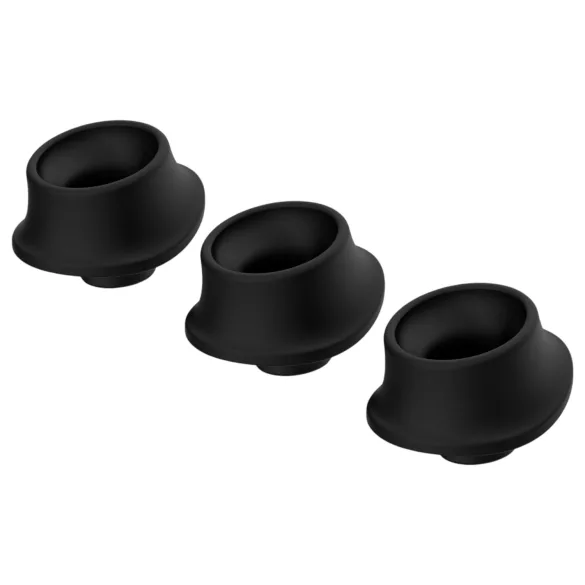 Womanizer - Set capete de aspirație rezervă - negru - mărime mare (3 bucăți)