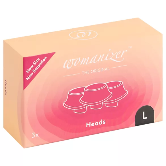 Womanizer - Set capete de aspirație rezervă - negru - mărime mare (3 bucăți)