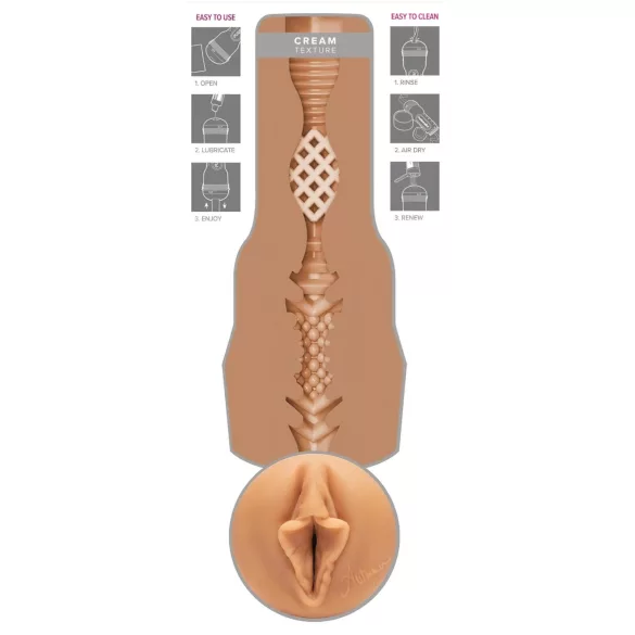 Fleshlight - masturbator realist - formă vagin - culoare naturală