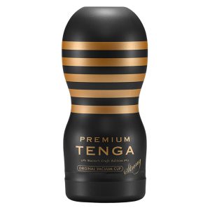 TENGA Premium Strong - masturbator de unică folosință (negru)