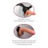 Real Feel Deluxe No.7 - vibratoare realist cu testicule - silicon bej