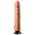 Real Feel Deluxe No.12 - vibrator realist cu testicule - silicon - culoare natur