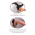 Real Feel Deluxe No.12 - vibrator realist cu testicule - silicon - culoare natur