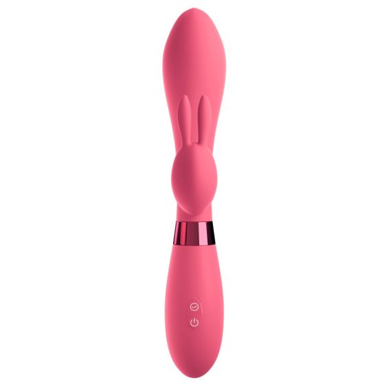 OMG Selfie - vibrator impermeabil pentru punctul G, cu stimulator de clitoris (roz)