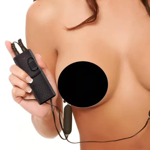 Fetish - clești vibrați pentru sfârcuri - negru