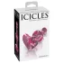 Icicles No. 75 - dop anal sticlă inimă - roz