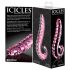 Sticlă cu nervuri Icicles No. 24 - dildo elegant (roz)