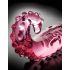 Sticlă cu nervuri Icicles No. 24 - dildo elegant (roz)
