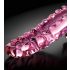 Sticlă cu nervuri Icicles No. 24 - dildo elegant (roz)