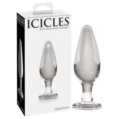 Icicles Nr. 26 - dop anal conic din sticlă (transparent)
