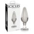 Icicles No. 26 - plug anal conic din sticlă (transparent)